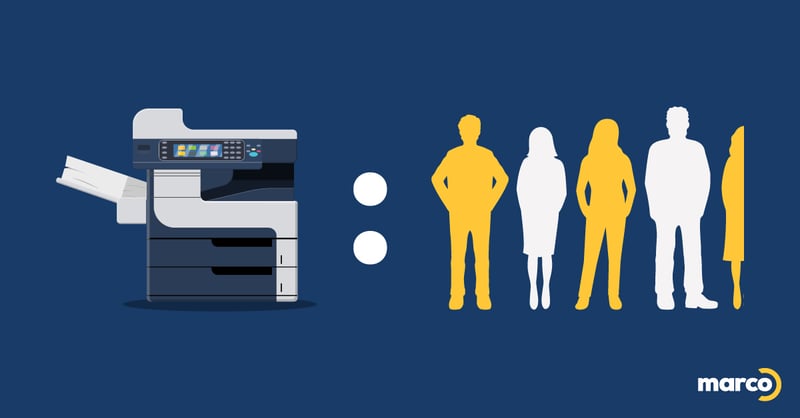 printer to employee ratio
