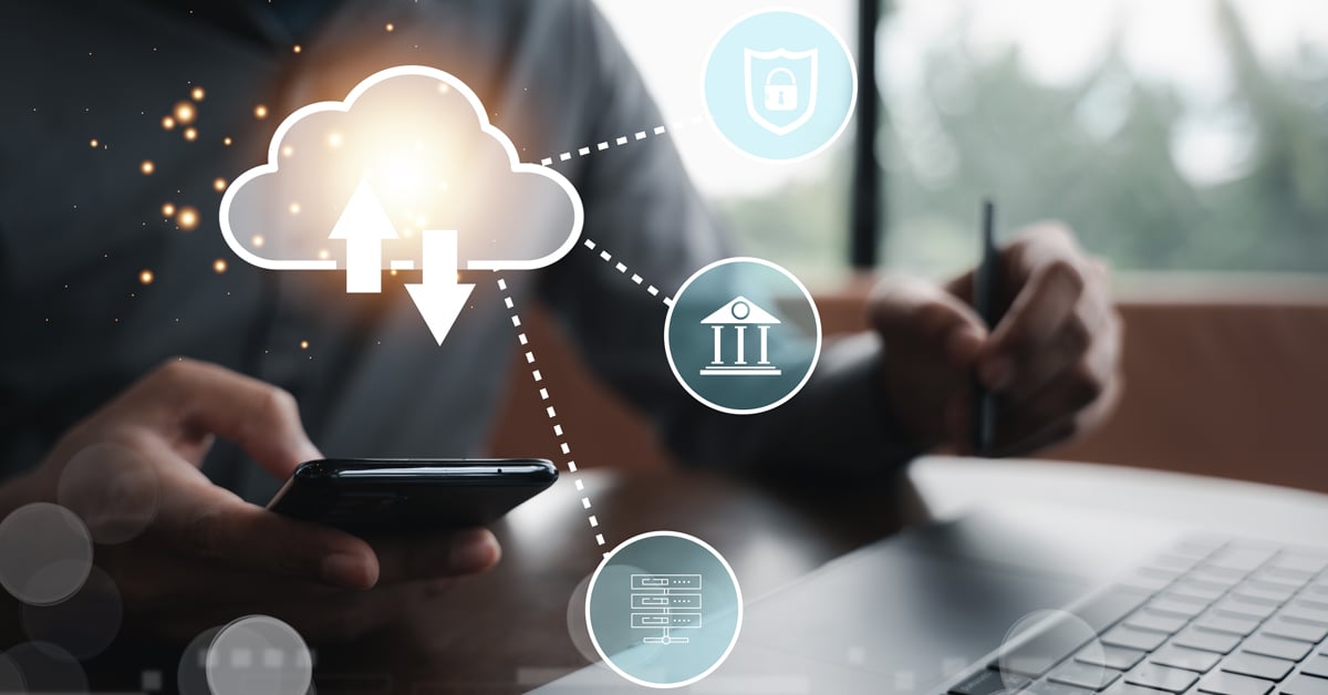 Cloud computing network technology. 
