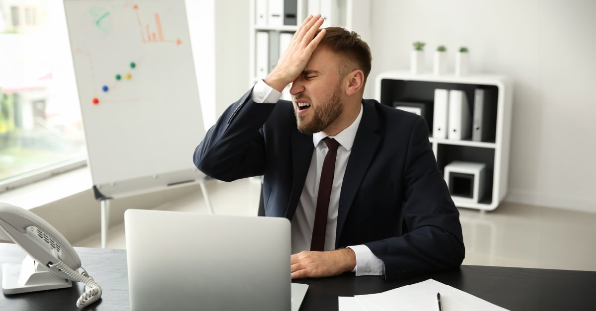 Frustrated employee