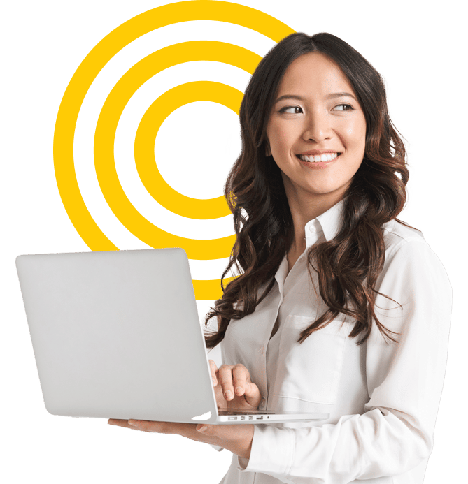 woman with laptop