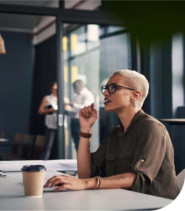 Woman in office
